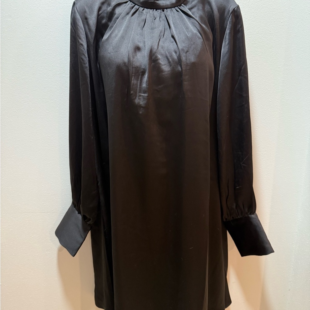 H&M Elegant Black Women's Satin Dress